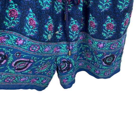 Anthropologie Ett Twa Romper Size XS One Piece Shorts Top Blue Floral Kaleo - Picture 10 of 16